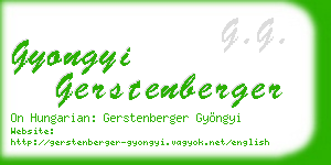 gyongyi gerstenberger business card